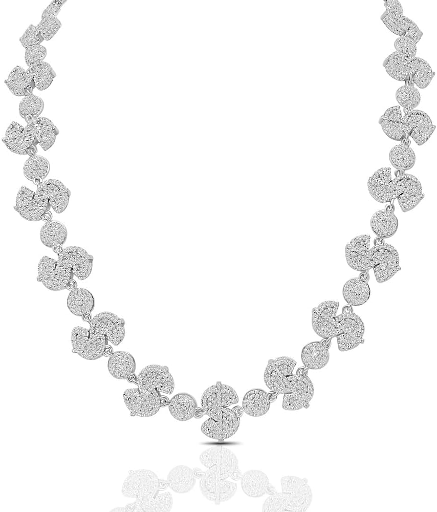 72 Grams VVS1/D 24.65 Ctw. Real Genuine Authentic Hand Set Moissanite Diamonds 14K Gold Bonded Dollar Sign Rich Cash Tennis Link Chain Neckless 15mm/20 Inch