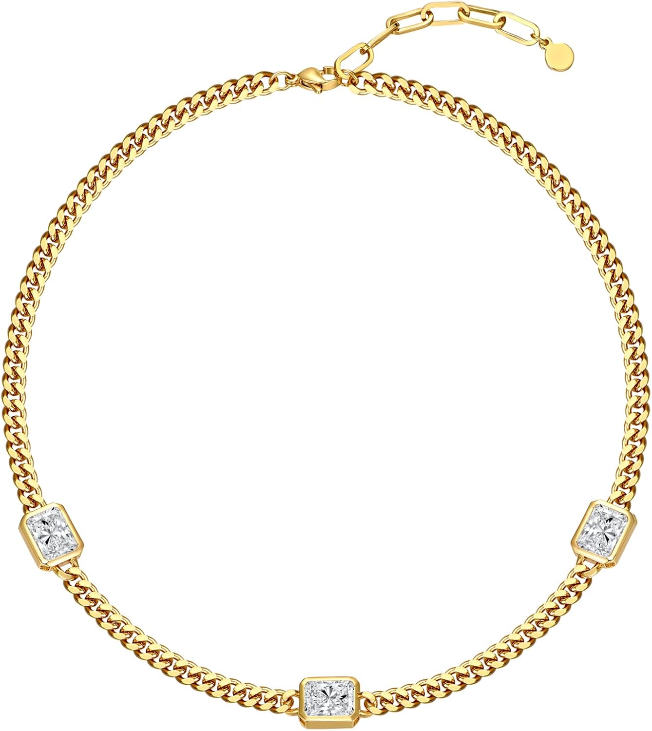 Natural Freshwater Baroque Pearl Necklace 14K Gold Plated Dainty Choker Necklace for Women Girls Snake Chain/Cuban Link/Paperclip/Ball Beaded Chain/Tennis Chain Fashion Jewelry for Gift