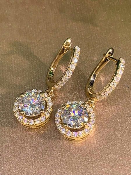 Luxury Fashion Dangle Earrings for Women Shining Dazzling Crystal Rhinestone Drop Earrings Wedding Engagement Party Valentine's Day Accessories Jewelry Gifts