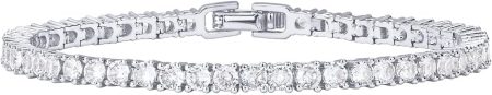 PAVOI 14K Gold Plated 3mm Cubic Zirconia Classic Tennis Bracelet | Gold Bracelets for Women
