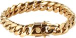 18K Gold Men's Cuban Mesh Bracelet Solid Fashion Versatile Women's Tennis Bracelet High end Jewelry Festival Gift Christmas Gift